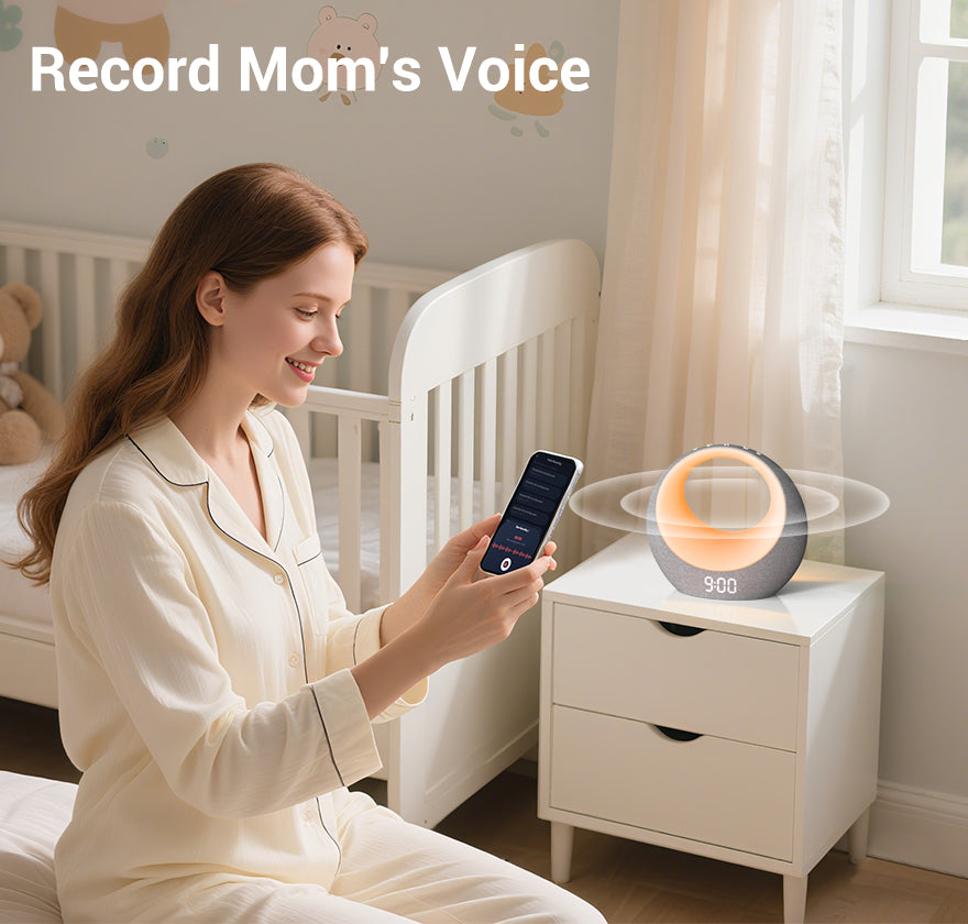 Gianna baby soother with voice record to auto soothe your baby with your own voice